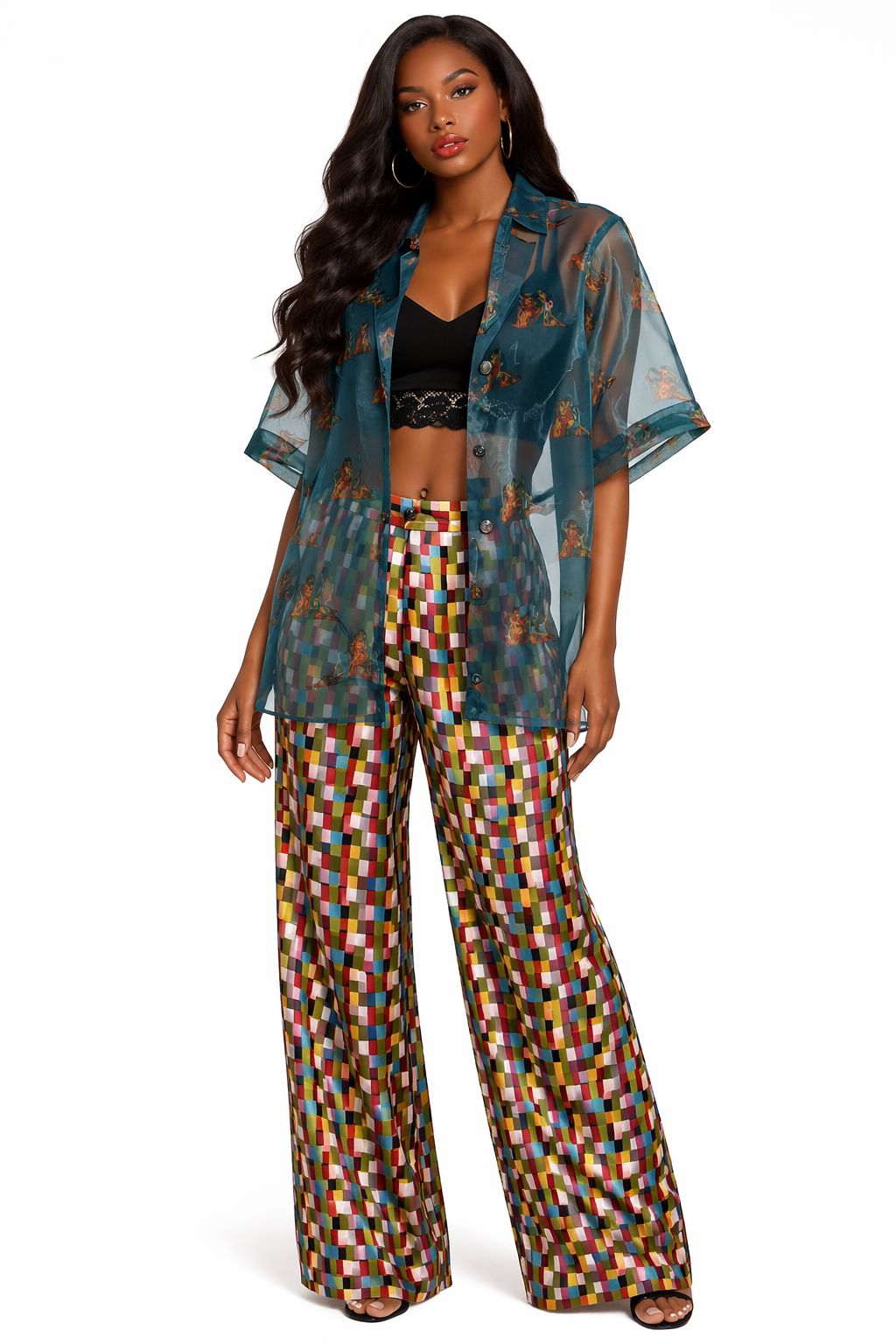 NARA HERITAGE SHIRT - TURQUOISE