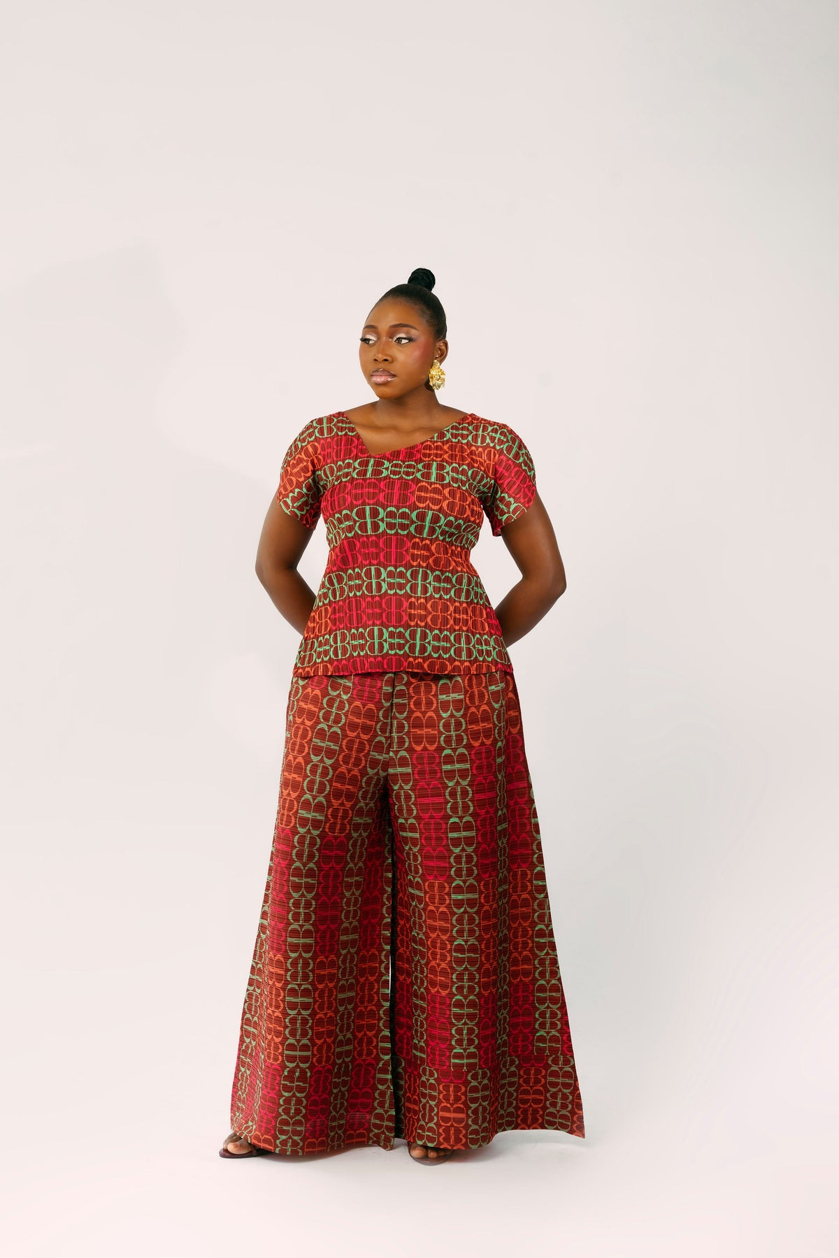 LUCIA ZUKI PANT SET - MAROON