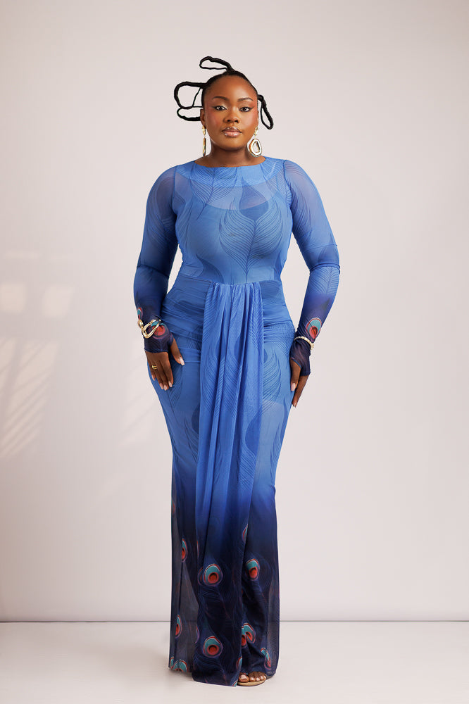 DUPE OMBRE DRESS - BLUE