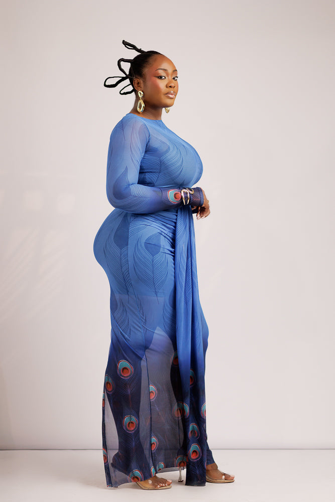 DUPE OMBRE DRESS - BLUE