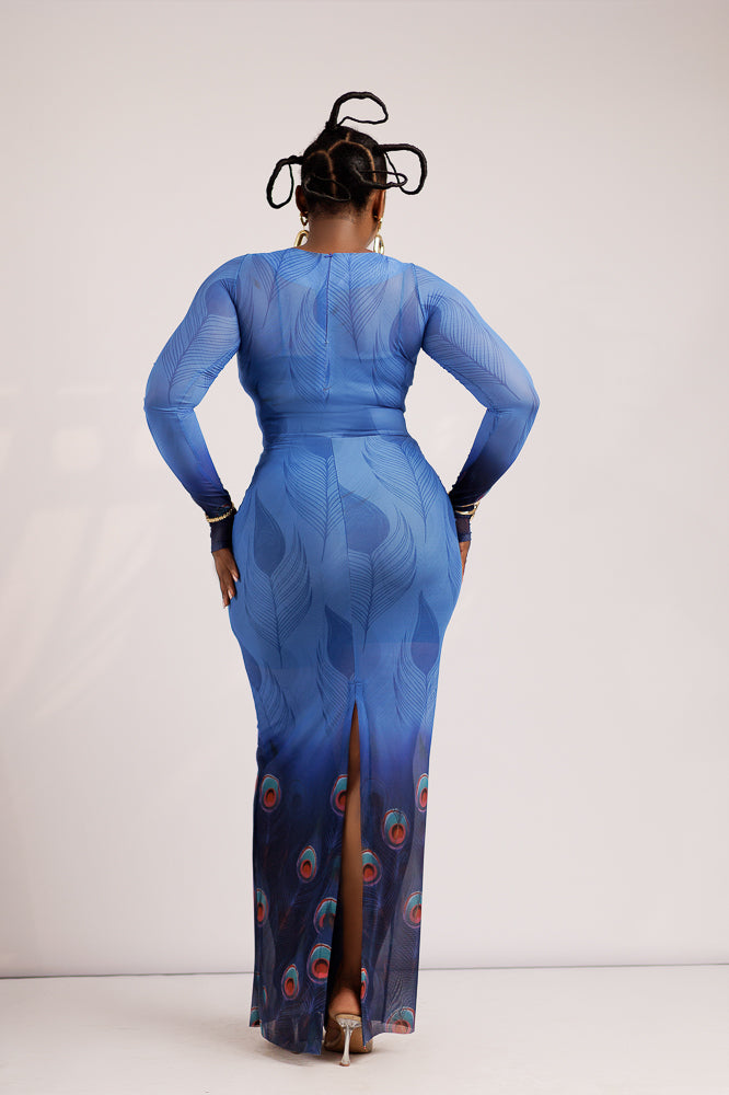 DUPE OMBRE DRESS - BLUE