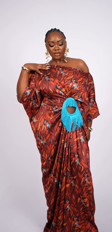 THE BOLA PEEP KAFTAN - COPPER