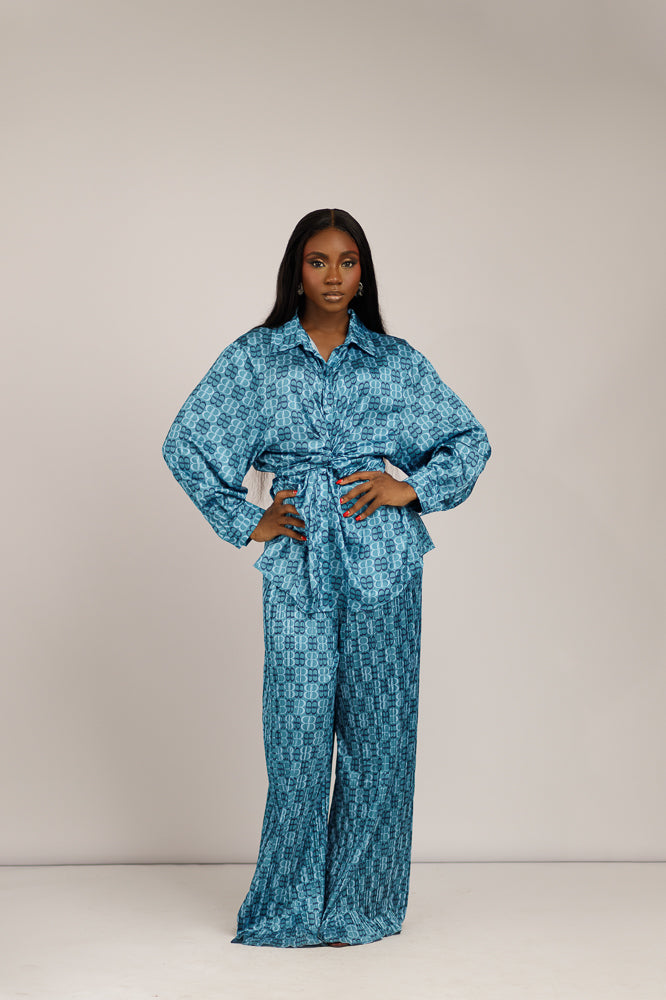TOLA PANT SET - TURQUOISE