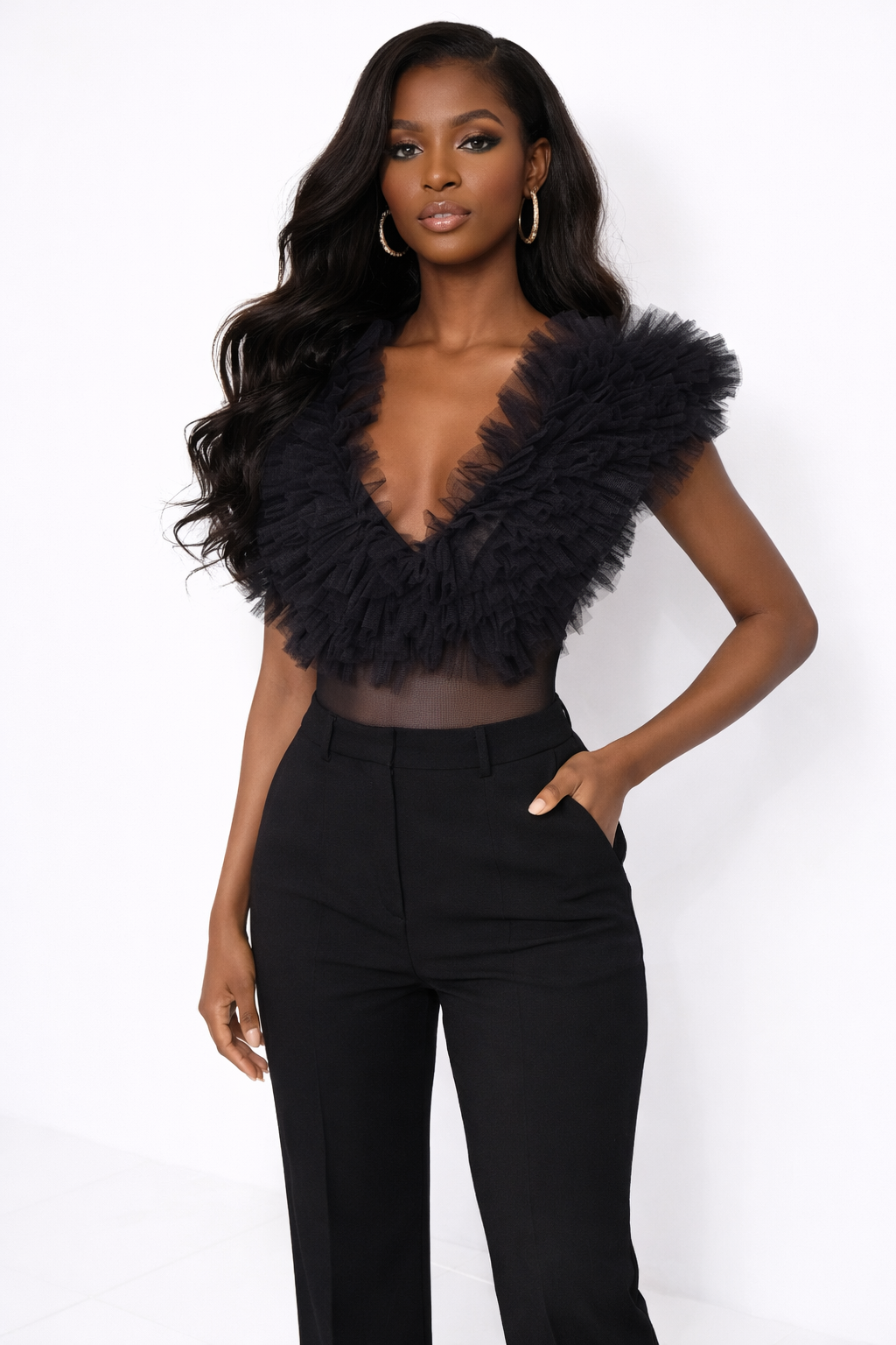 CLEO BODYSUIT- BLACK