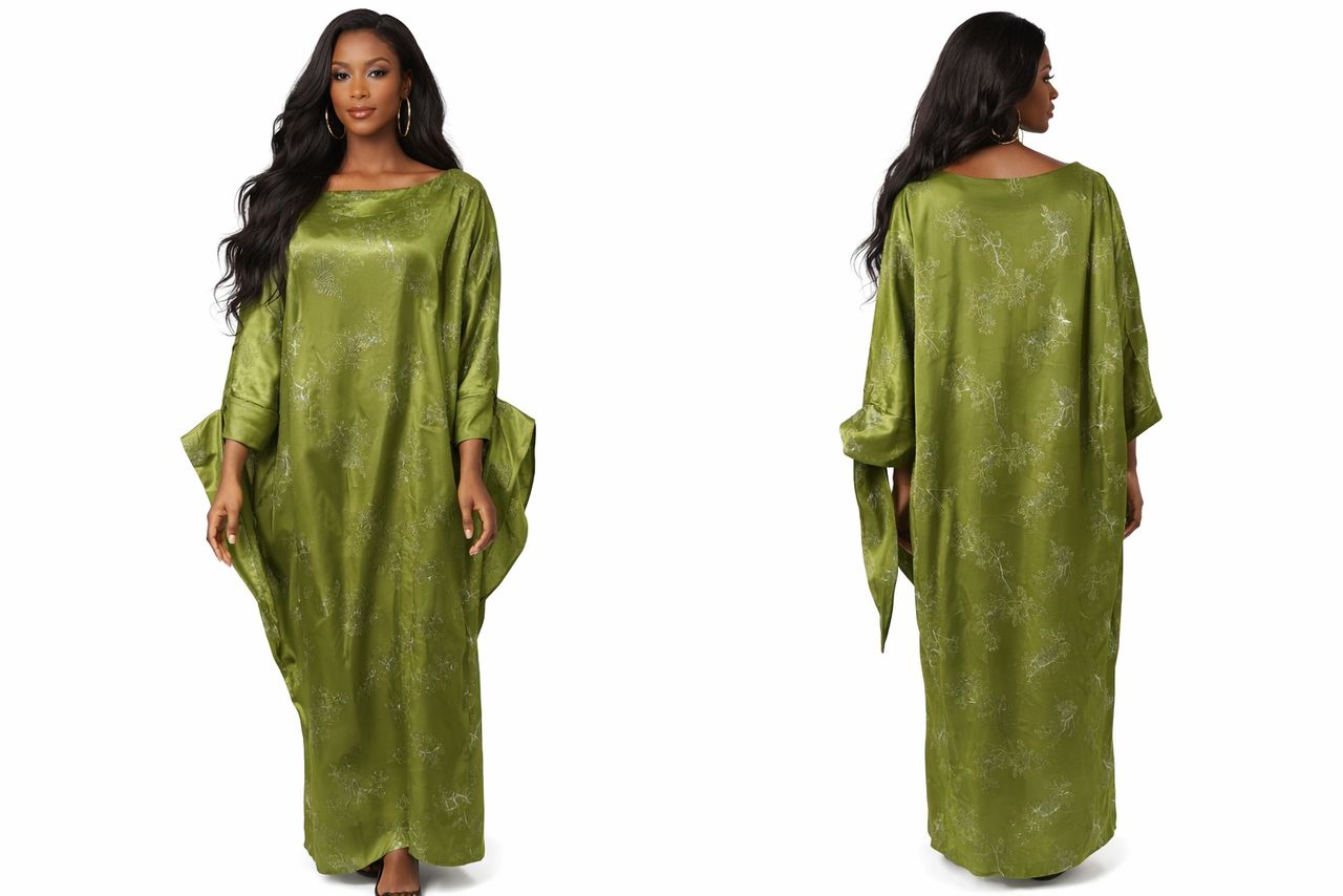 THE LAYLA LUXE KAFTAN - GREEN