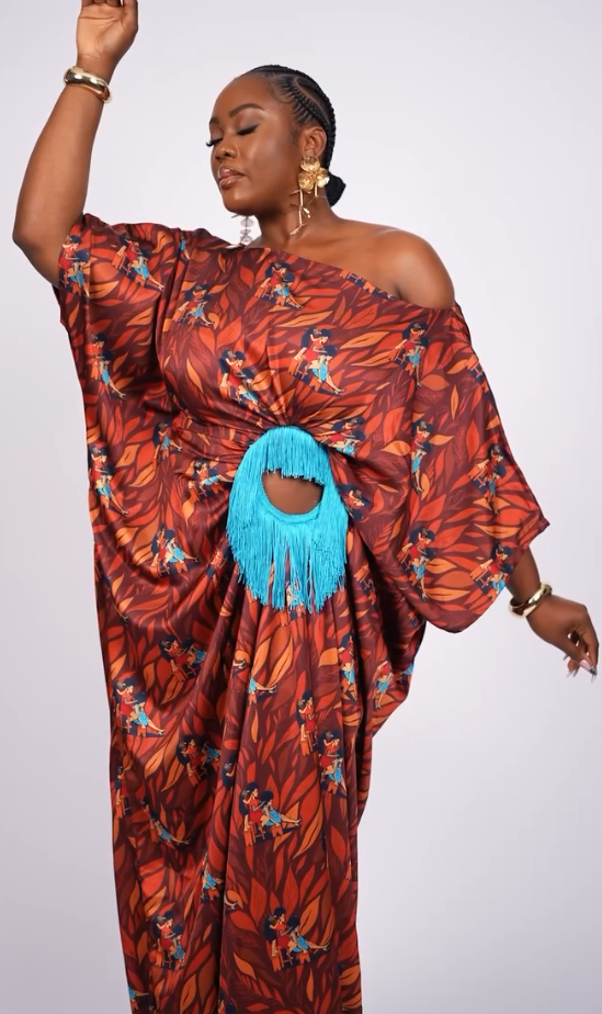 THE BOLA PEEP KAFTAN - COPPER