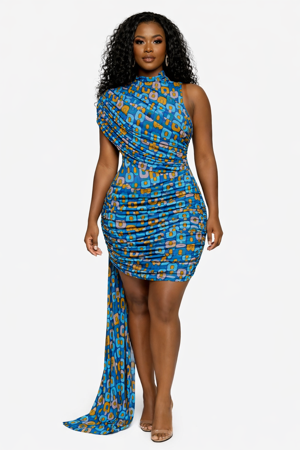 X-TINE MESH DRESS - BLUE